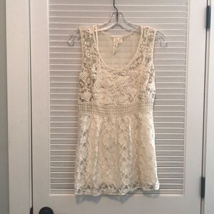 Gorgeous cream blouse with Lace detail (and cami)